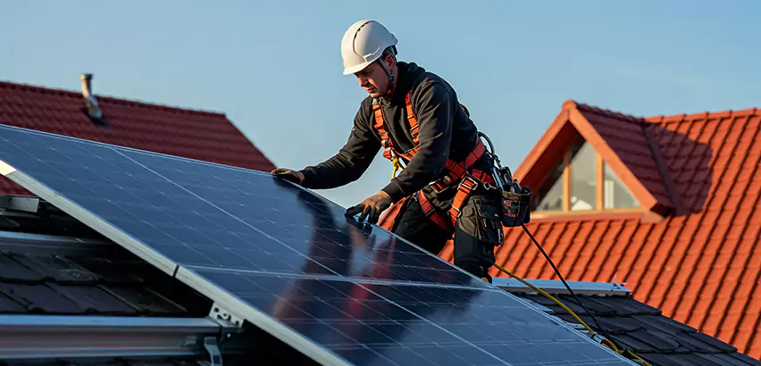 Solar Panels on Steel Roof Installation in Mundelein